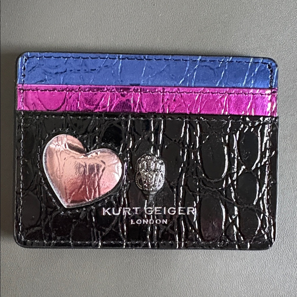 Kurt Geiger Multicolor Croc-Embossed Card Holder